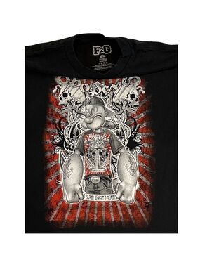 POPEYE Beast Mode Graphic  Black T-shirt Medium